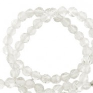 Faceted Natural stone beads 2mm crystal White